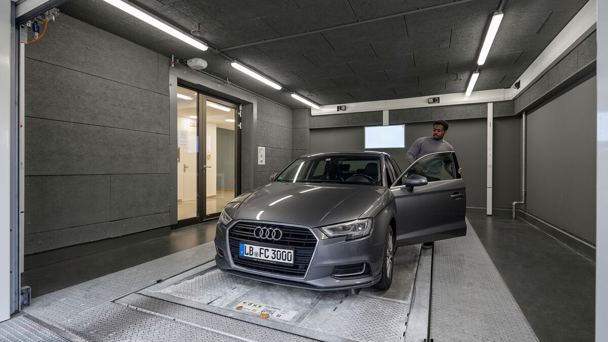 Entrance to the parking system