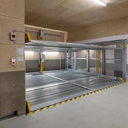 Sistema de aparcamiento en un garaje subterráneo