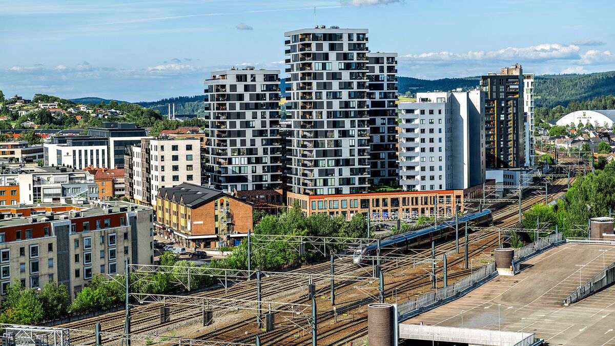 Vista aérea de todo el recinto del Meierikvartalet en Oslo