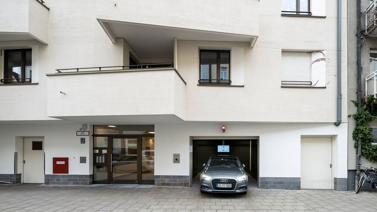 Entrance to the parking system