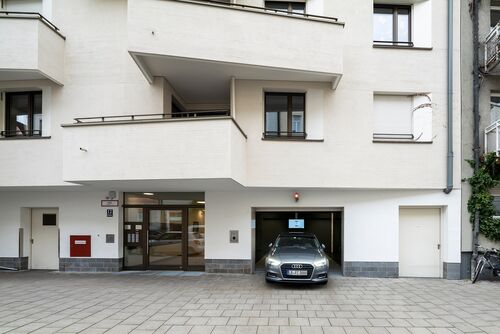Entrance to the parking system