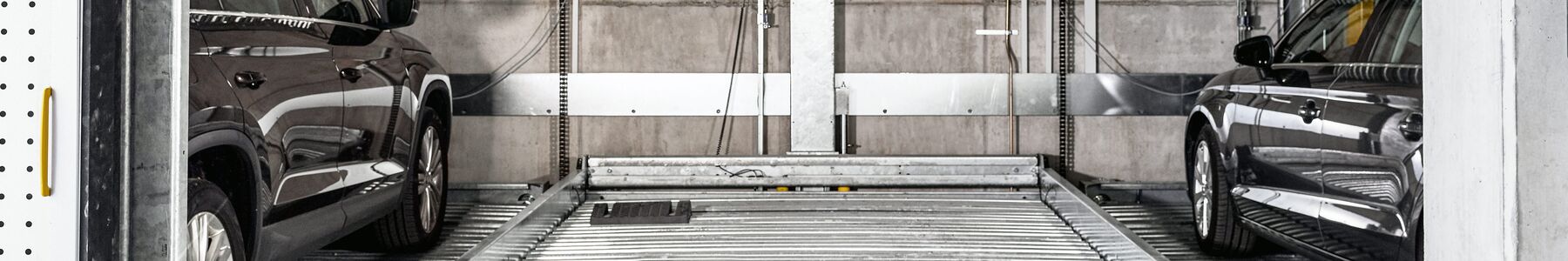 Car parked in a car parking system