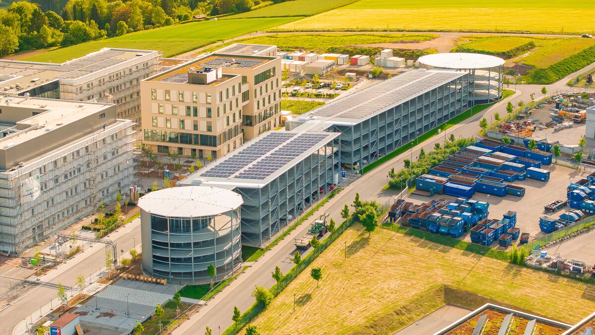 Vista aérea de todo el recinto del Campus de la Salud de Calw