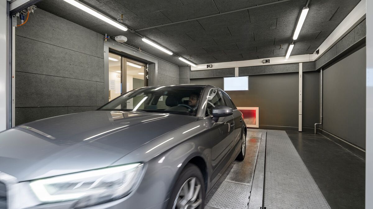 Entrance to the parking system