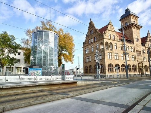 Sistema automático de aparcamiento de bicicletas en la estación de Heilbronn