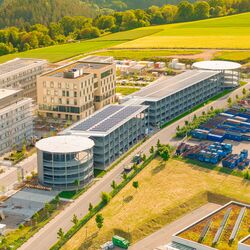 Vista aérea de todo el recinto del Campus de la Salud de Calw