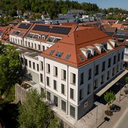 Vista aérea de un edificio en Balingen