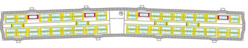 Gráfico de la disposición de los sistemas de aparcamiento en el aparcamiento subterráneo